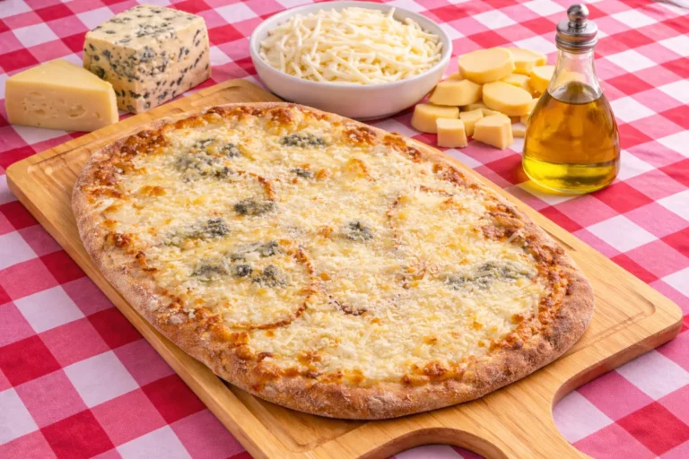 Pinsa romana quattro formaggi artesanal en Aranjuez